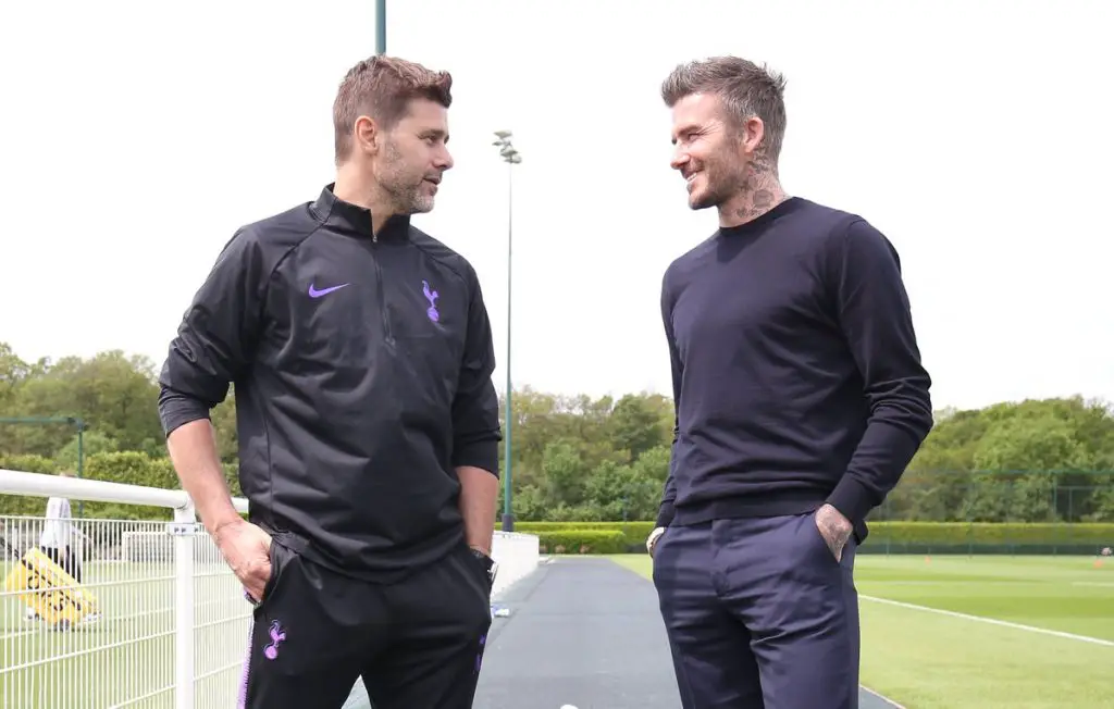 Mauricio Pochettino meets David Beckham