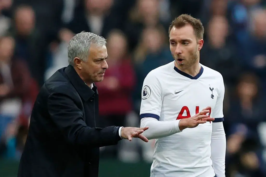 Jose Mourinho and Christian Eriksen