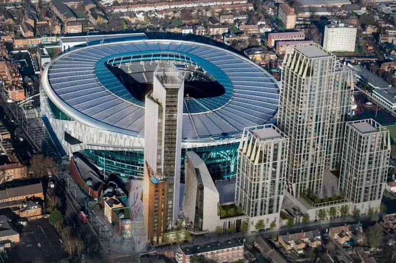 Tottenham Hotspur submit plans for a new hotel adjacent to the stadium 3 A concept image of the new hotel to be built by the Tottenham Hotspur Stadium plus other planned buildings included in the club's application to Haringey Council.