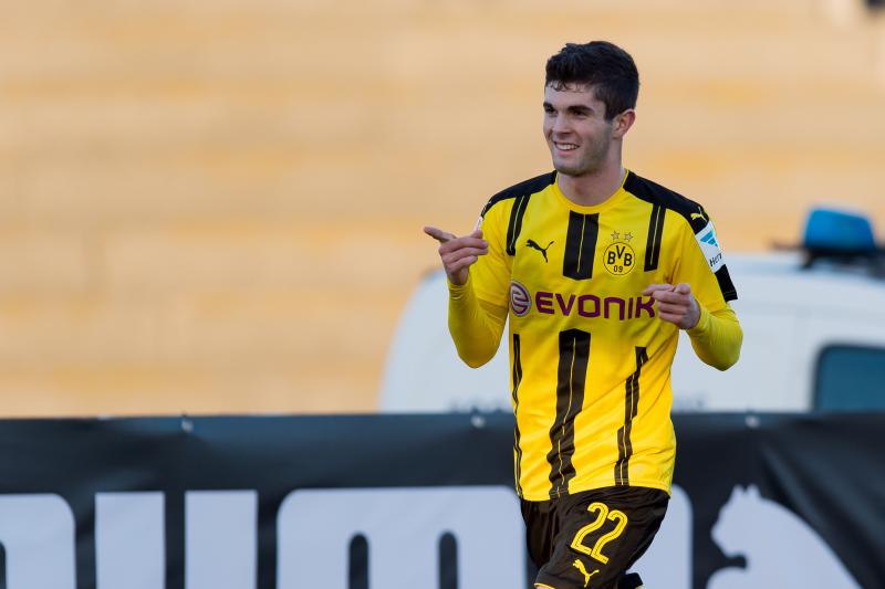 Christian Pulisic during his time at Borussia Dortmund.