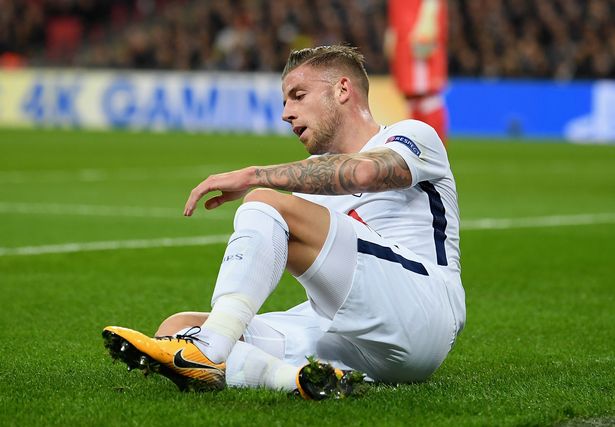 Toby Alderweireld picked up an injury against Manchester City