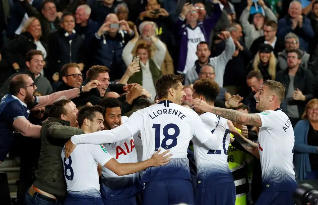 Tottenham celebrate Carabao Cup win over Watford