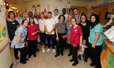 Tottenham players visit hospitals