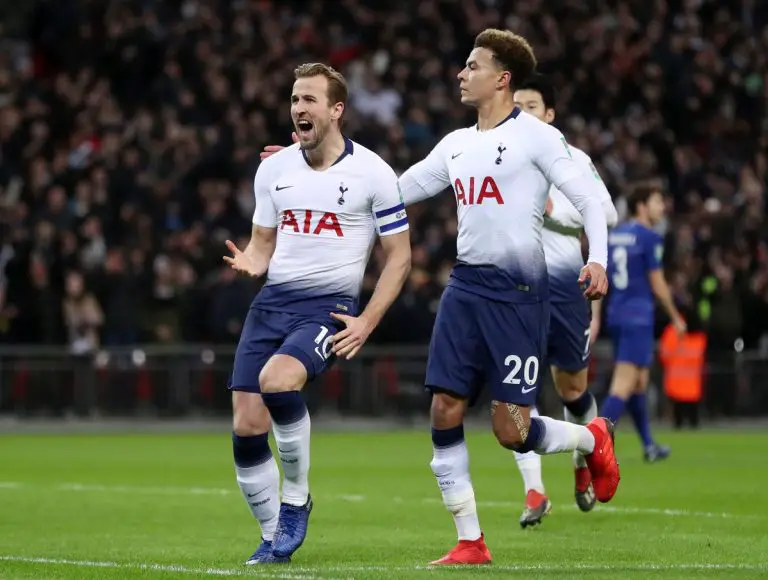 Harry Kane and Dele Alli of Tottenham