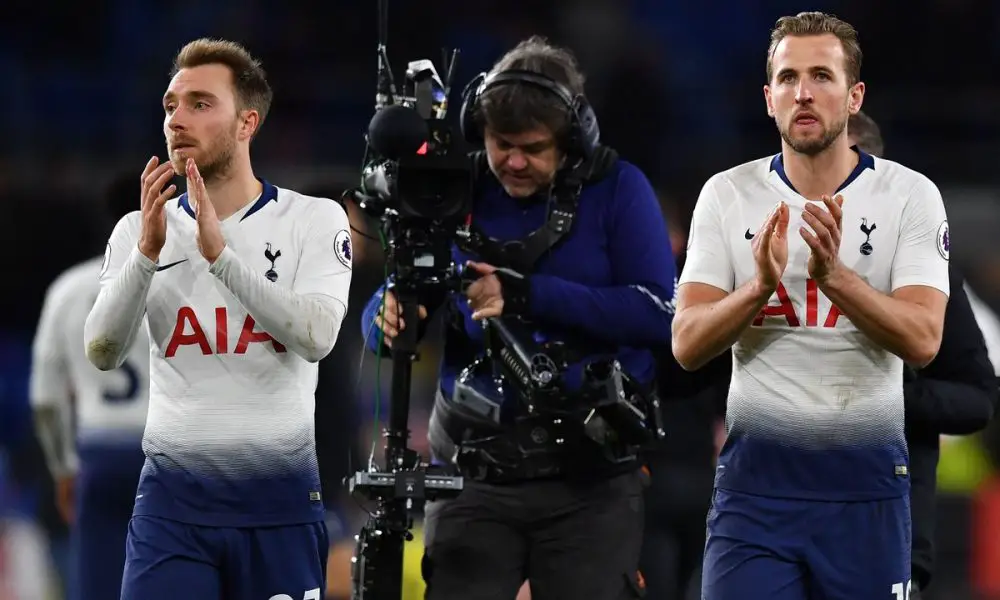 Christian Eriksen and Harry Kane of Tottenham