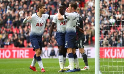 Tottenham players celebrate