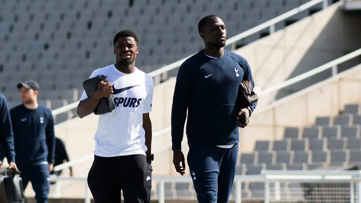Serge Aurier and Moussa Sissoko of Tottenham