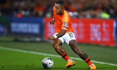 Memphis Depay in action for the Netherlands. (Image credit: Getty)