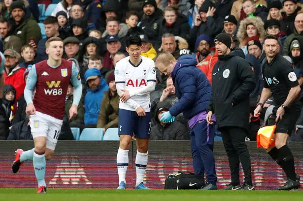 Heung-Min Son was injured at Villa Park