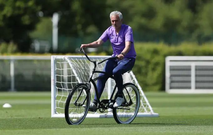 Jose Mourinho has opened up on why he used a bicycle during Tottenham Hotspur training