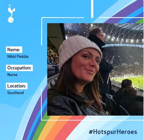 Tottenham Hotspur fan Nikki Peddie is the third #HotspurHero