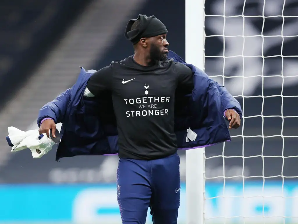 Tanguy Ndombele training separately from the Tottenham squad.