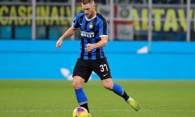 Milan Skriniar in action for Inter Milan.
