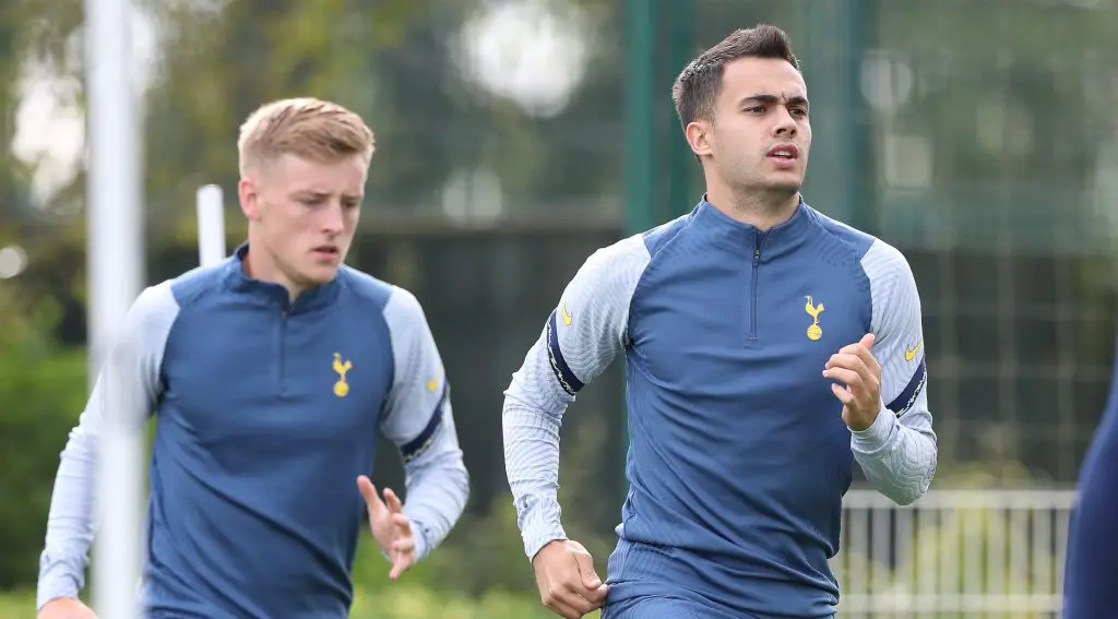 Sergio Reguilon being put through the paces (Twitter/SpursOfficial)