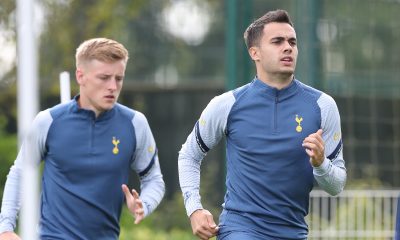 Sergio Reguilon being put through the paces (Twitter/SpursOfficial)