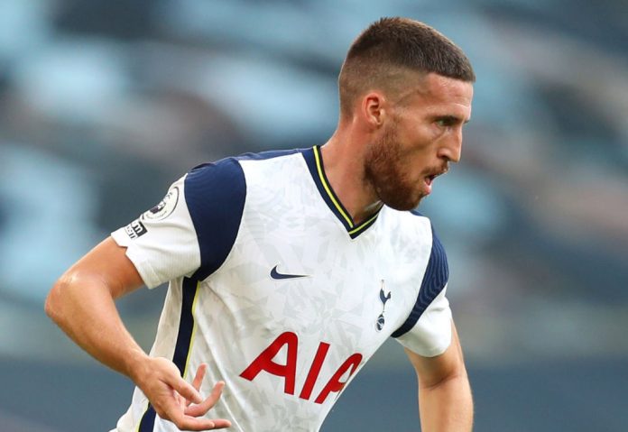 Matt Doherty in action for Tottenham Hotspur.