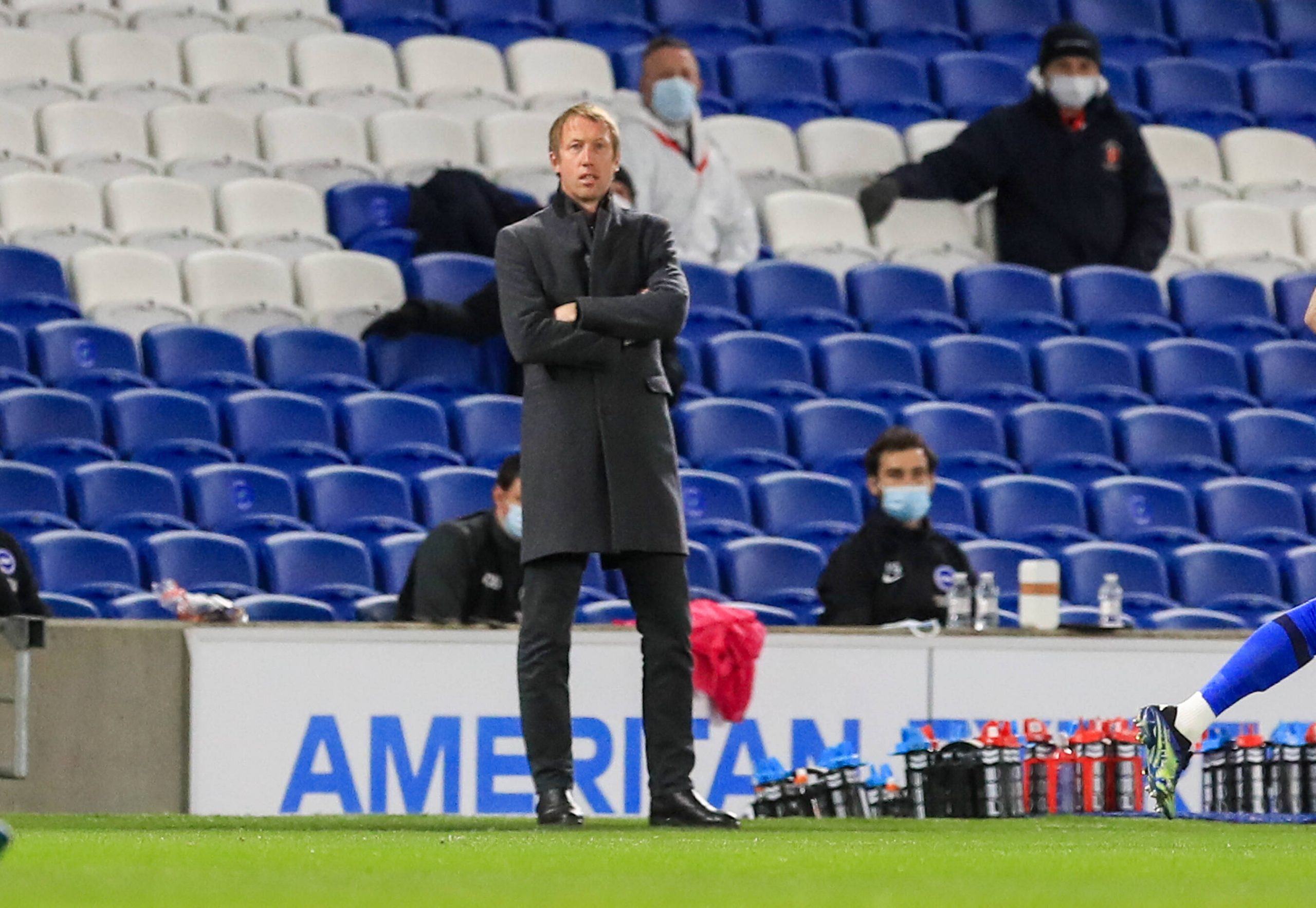 Brighton manager, Graham Potter, on the sidelines. Copyright: Phil Duncan PSI-12427-0040