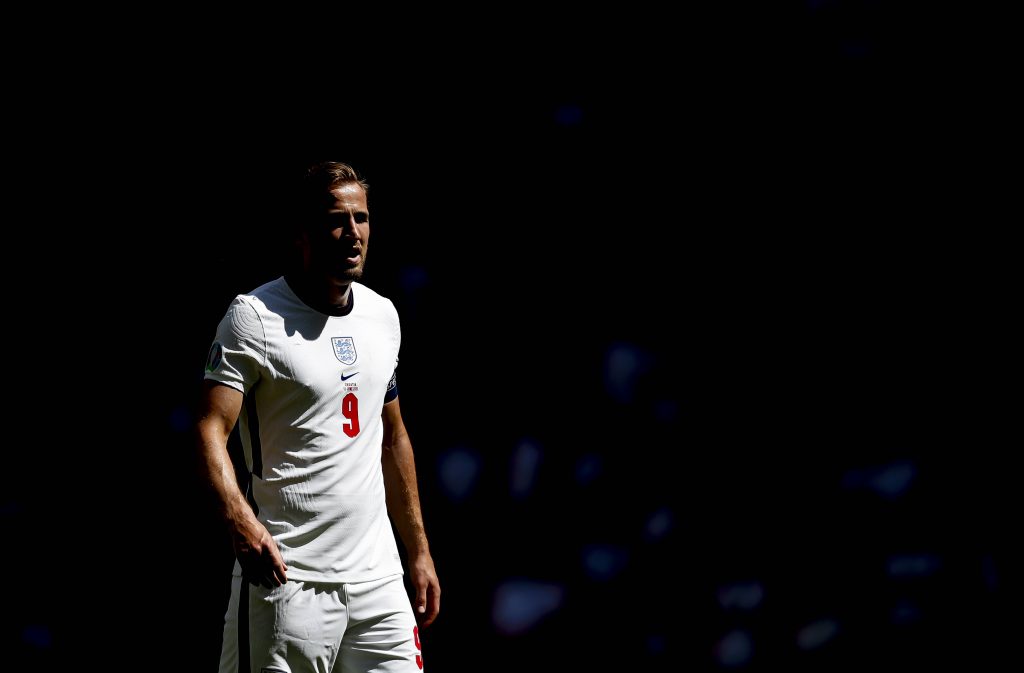 Spurs striker, Harry Kane, in action for England at UEFA Euros 2020.