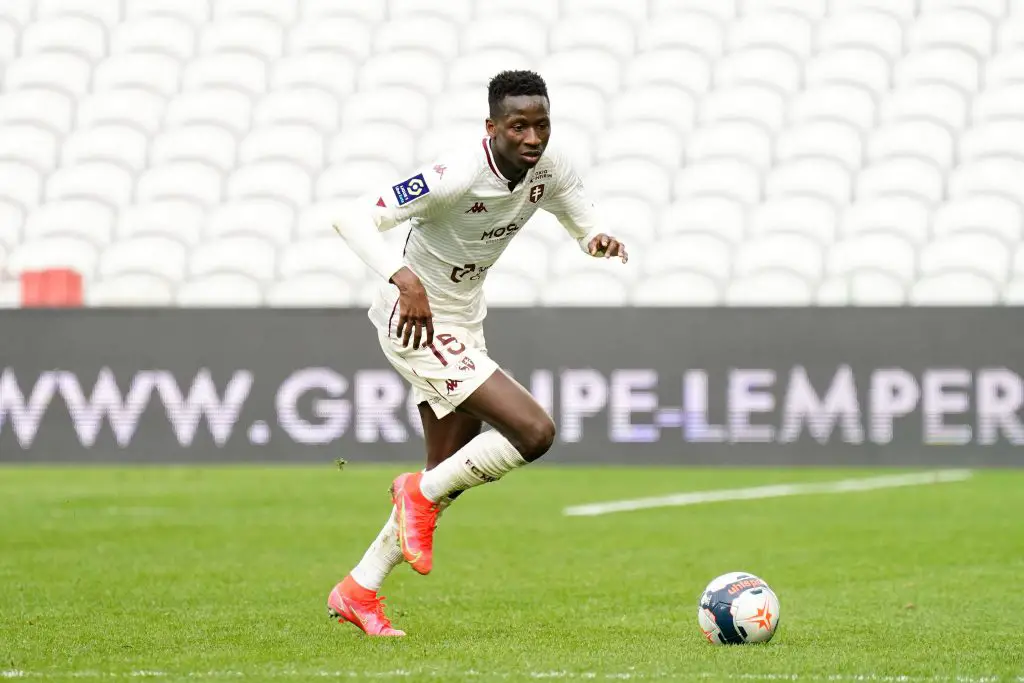 Pape Matar Sarr in action.