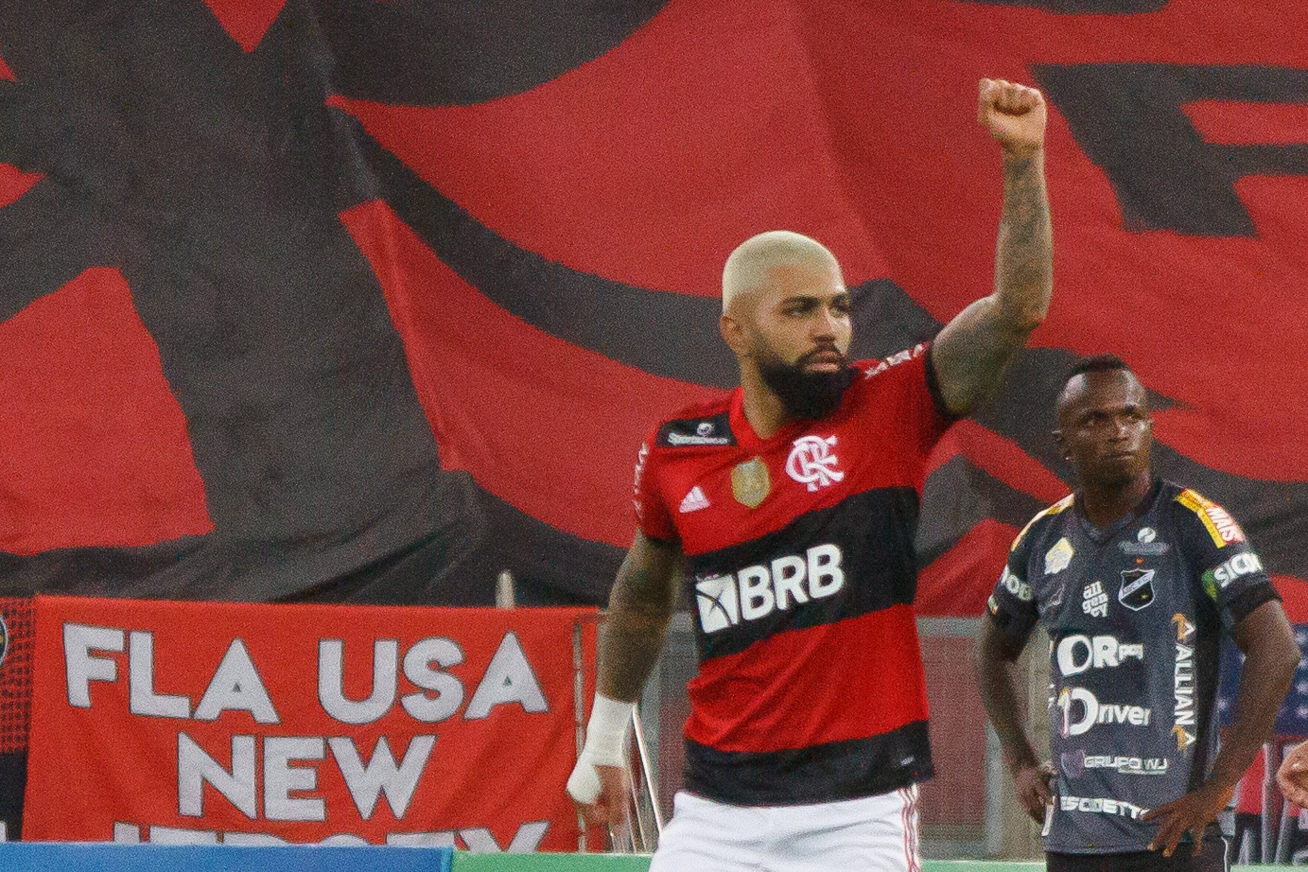 Gabriel Barbosa in action for Flamengo.