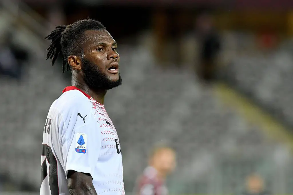 Franck Kessie of AC Milan reacts during a Serie A 2020/21 match.