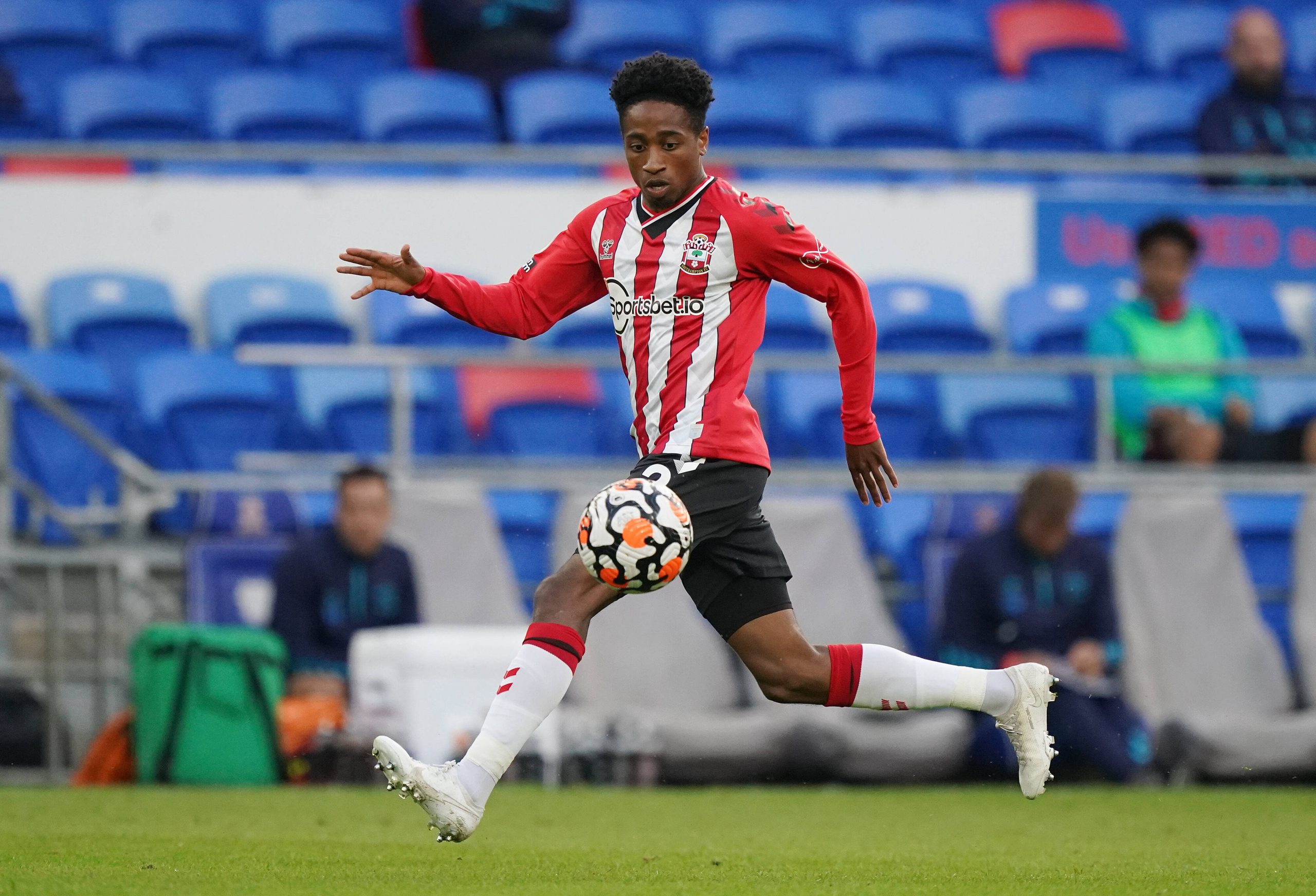 Kyle Walker-Peters in a friendly for Southampton against Cardiff City. Copyright: Nick Potts 61298945
