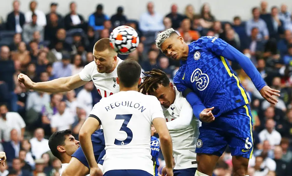 Thiago Silva headed in the first goal for Chelsea vs Tottenham Hotspur.