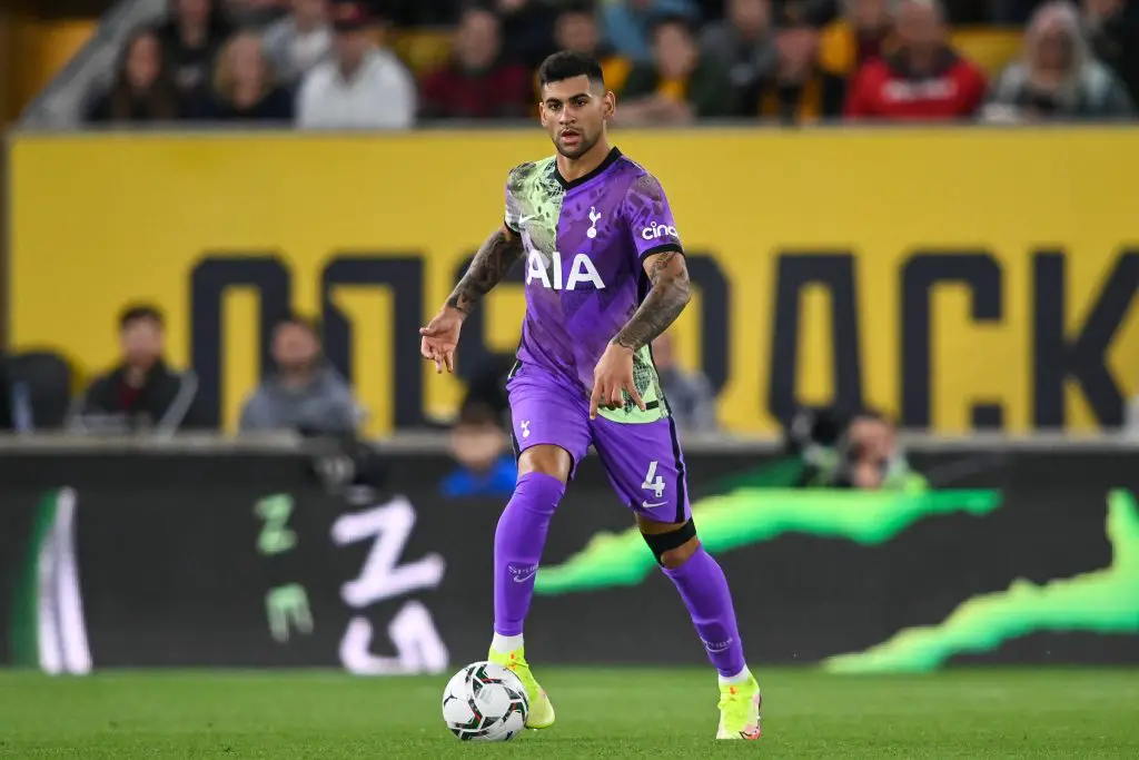 Cristian Romero for Tottenham Hotspur against Wolves.