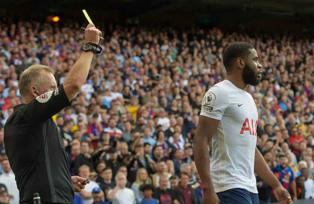 Japhet Tanganga was shown a red card for Spurs against Palace.