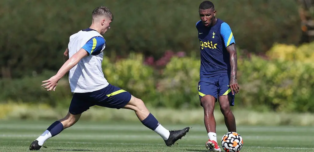 Emerson Royal in first Tottenham training.