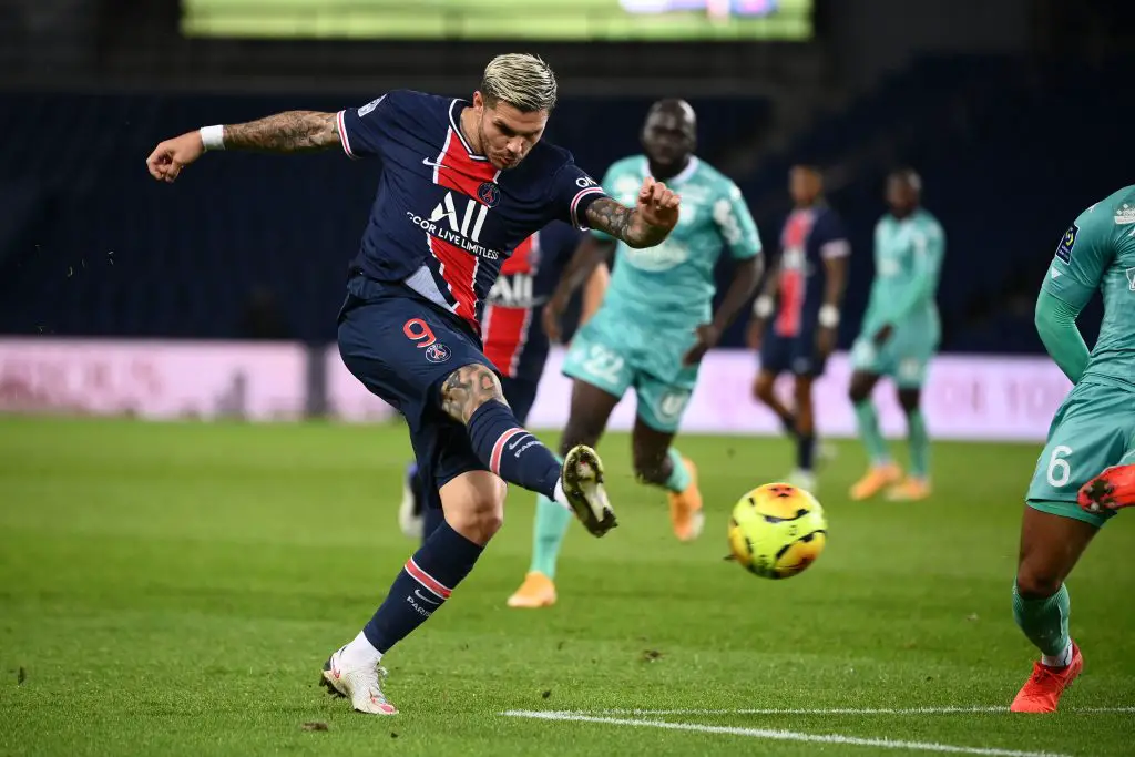 Icardi in action for PSG.