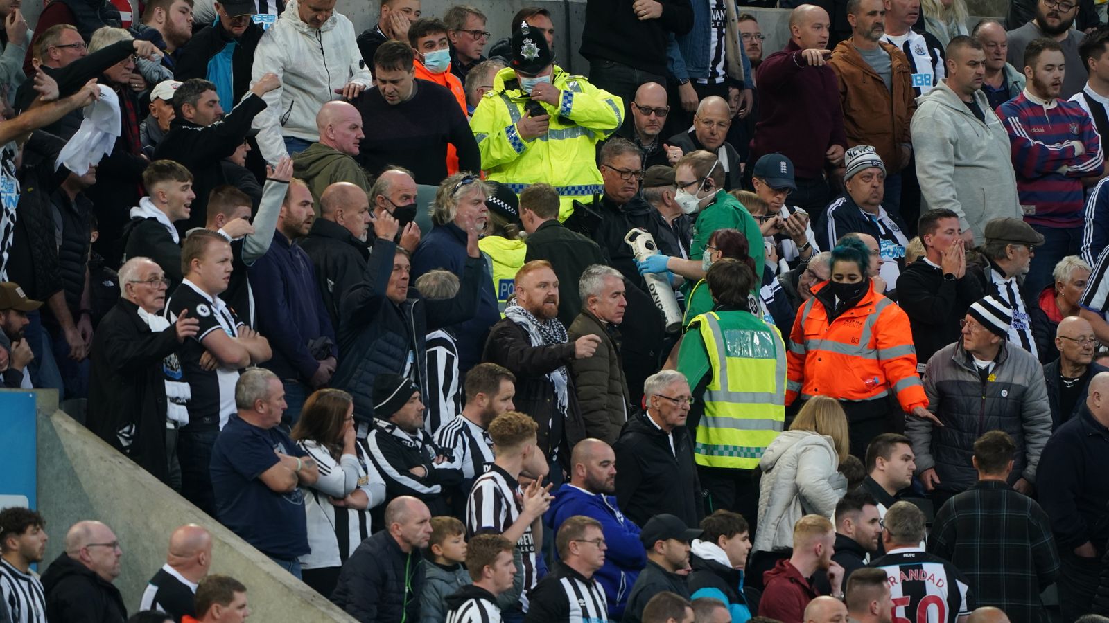The Newcastle United fan who collapsed during their fixture against Tottenham Hotspur is making 'great progress'