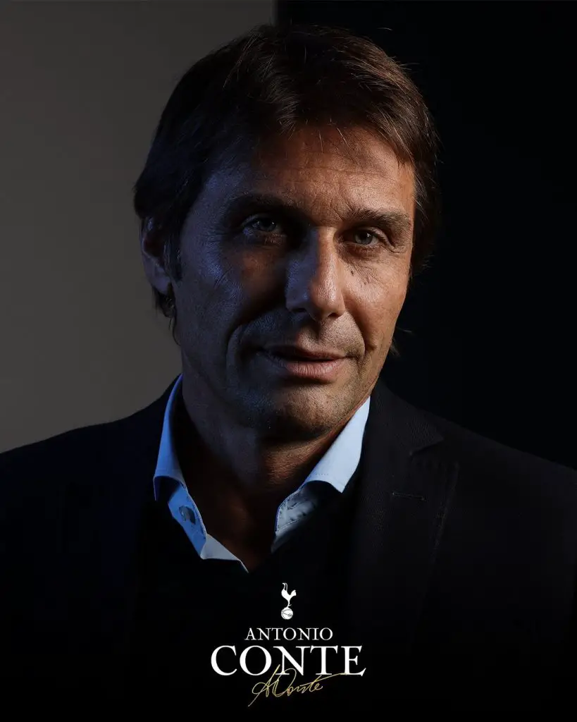 Antonio Conte was appointed as the Tottenham manager in November 2021. (Tottenham Hotspur Twitter)