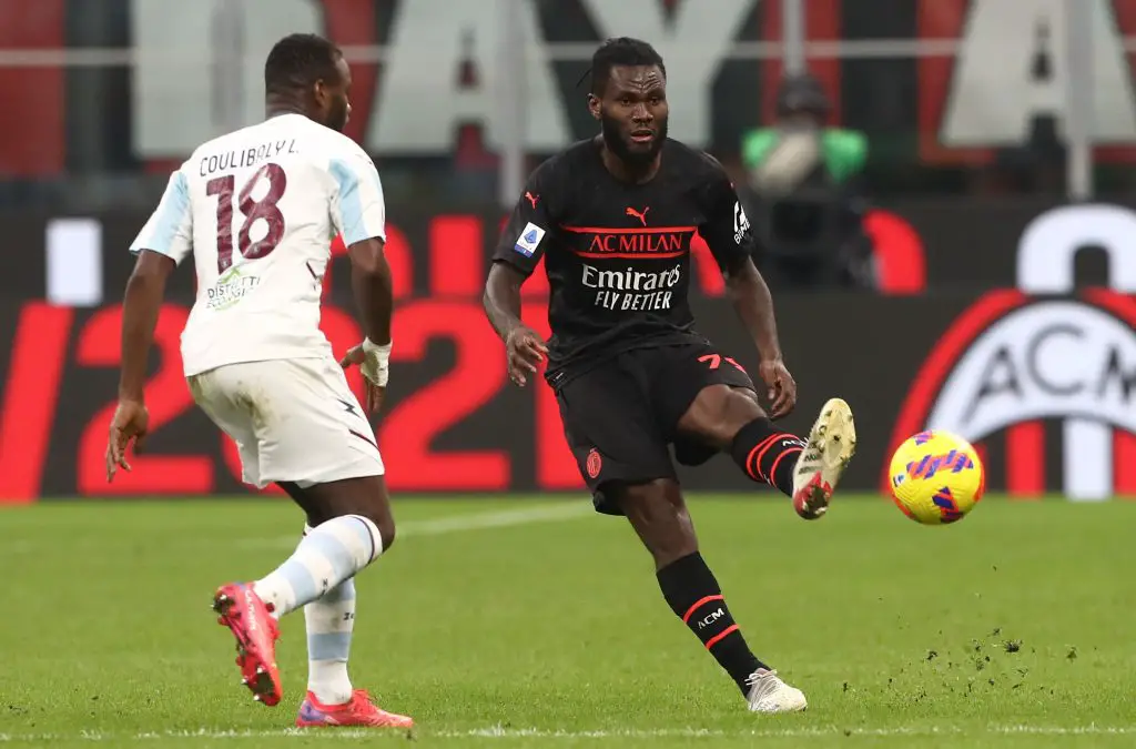 Tottenham Hotspur dealt huge transfer blow as AC Milan star Franck Kessie 'signs' for new club.  (Photo by Marco Luzzani/Getty Images)