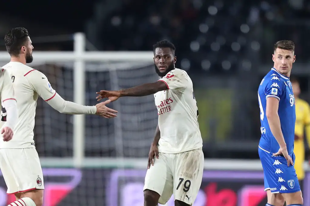 Real Madrid show interest in Tottenham Hotspur target Franck Kessie as PSG lead transfer race.  (Photo by Gabriele Maltinti/Getty Images)