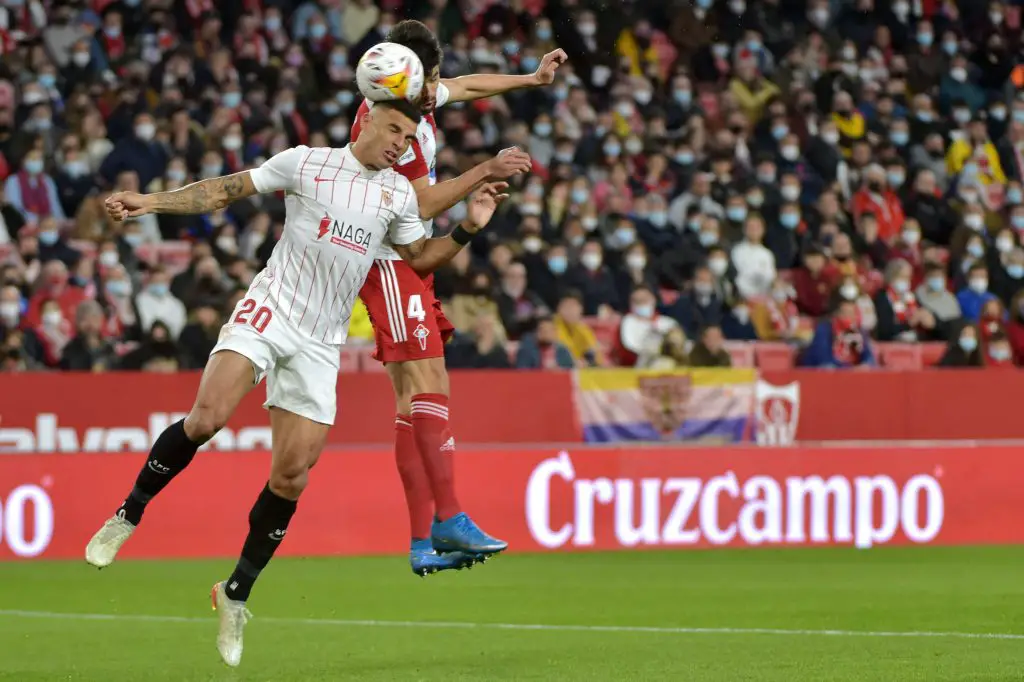Fabrizio Romano: Sevilla defender Diego Carlos not a transfer target for Tottenham Hotspur. (Photo by CRISTINA QUICLER/AFP via Getty Images)