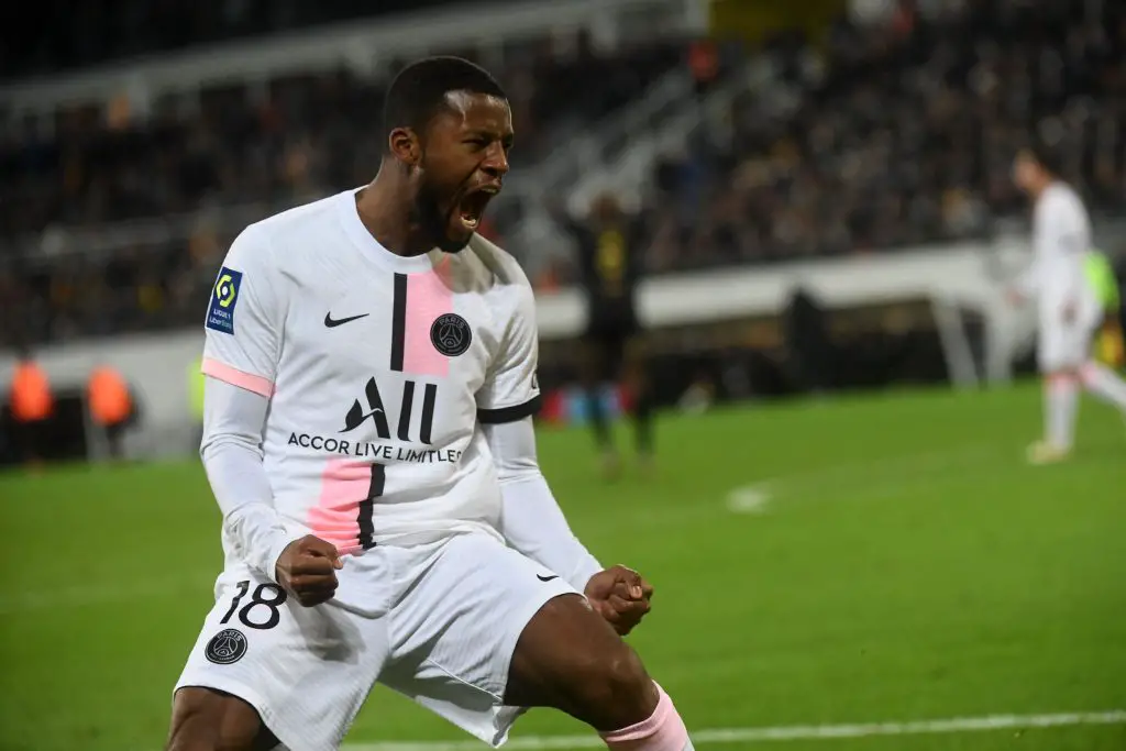 Paris Saint Germain midfielder Gini Wijnaldum has not been included in the potential loan deal for Tottenham Hotspur star Tanguy Ndombele's reported move to the French giants. (Photo by FRANCOIS LO PRESTI/AFP via Getty Images)