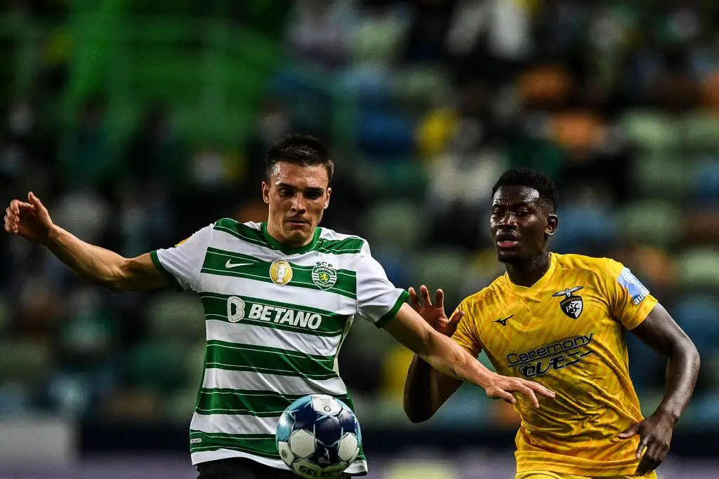 Tottenham Hotspur face heavy competition from Manchester United for Sporting star Joao Palhinha. (Photo by PATRICIA DE MELO MOREIRA/AFP via Getty Images)