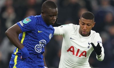 Emerson Royal of Tottenham in action against Chelsea. (Photo: SkySports)