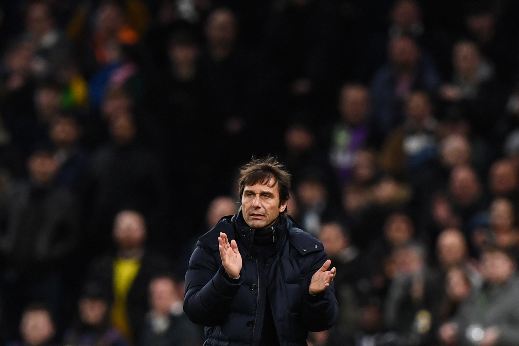 Antonio Conte in action on the sidelines. (Photo by DANIEL LEAL/AFP via Getty Images)