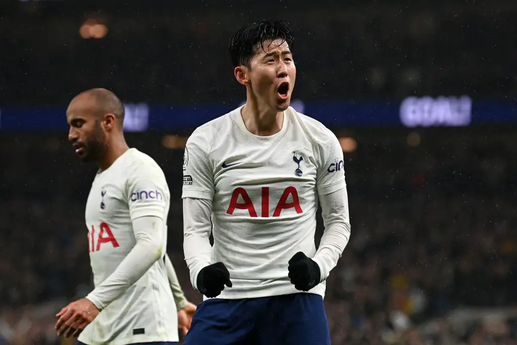 Tottenham Hotspur forward Son Heung-min defends manager Antonio Conte following Southampton defeat. (Photo by GLYN KIRK/AFP via Getty Images)