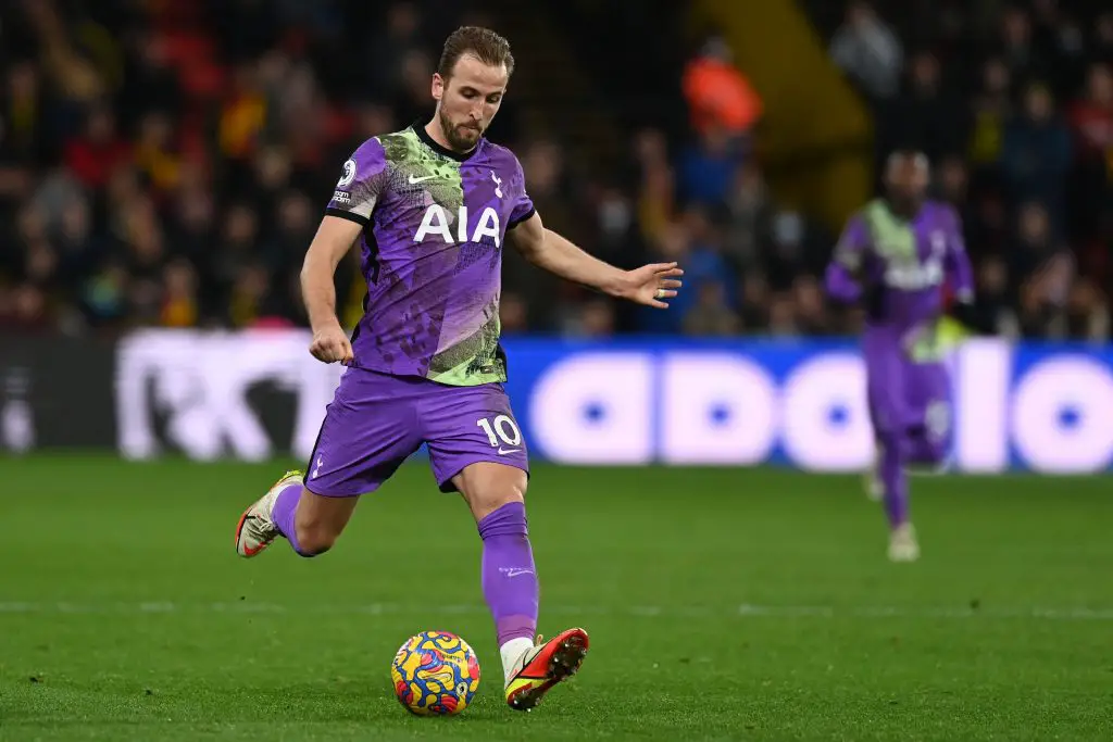 Tottenham Hotspur striker Harry Kane reveals secret behind his prolific partnership with Son Heung-min.  (Photo by GLYN KIRK/AFP via Getty Images)