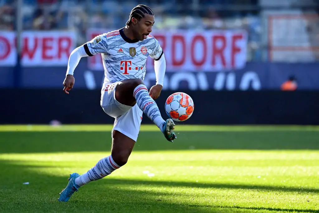 Tottenham Hotspur target Serge Gnabry as complications arise over new Bayern Munich contract. (Photo by INA FASSBENDER/AFP via Getty Images)