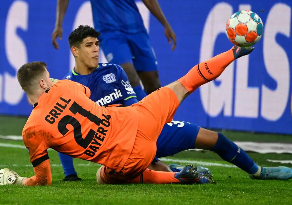 Tottenham Hotspur in pursuit of Bayer Leverkusen centre-back Piero Hincapie. (Photo by INA FASSBENDER/AFP via Getty Images)