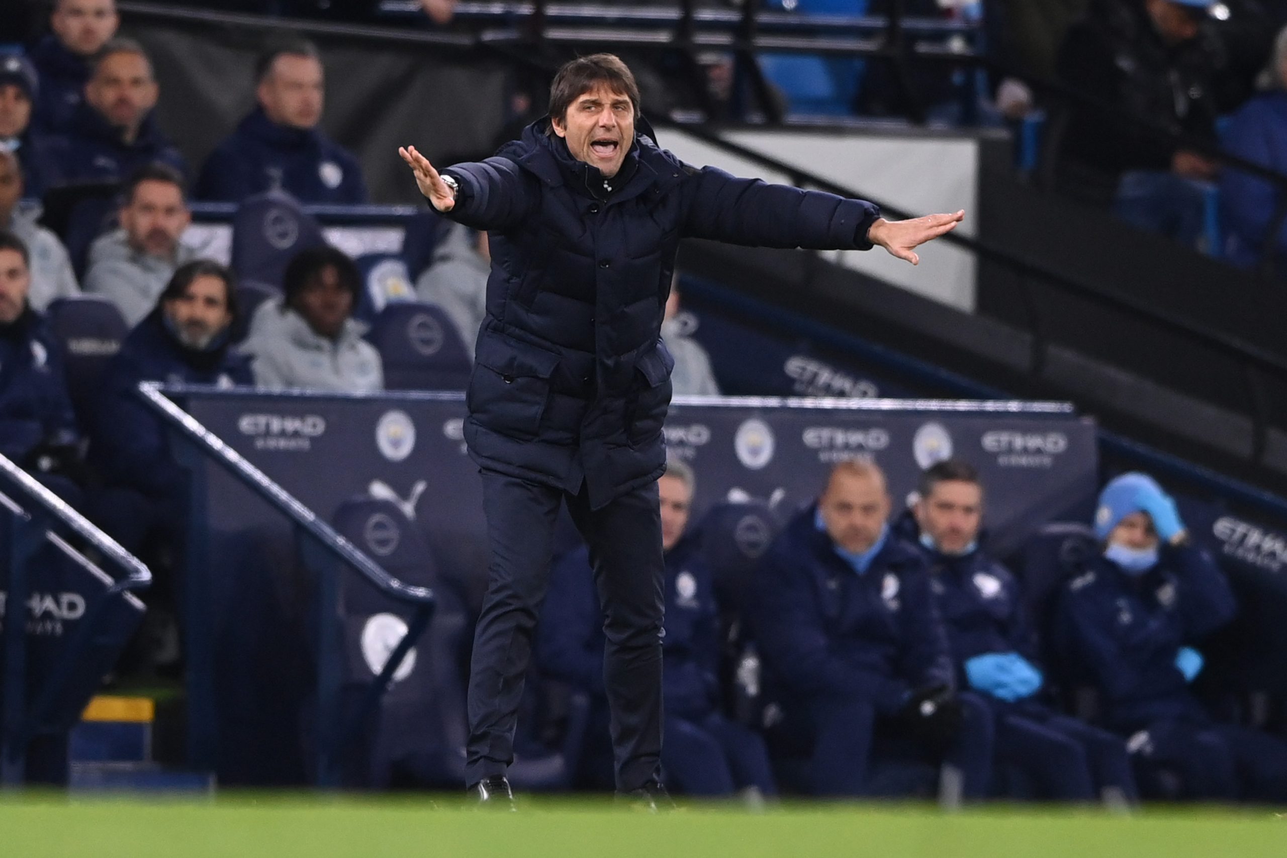 Antonio Conte wants the fans to support Spurs throughout the match. (Photo by Stu Forster/Getty Images)