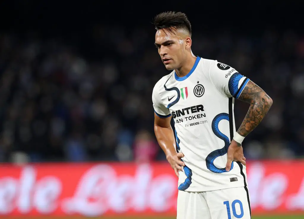 Tottenham Hotspur target Lautaro Martinez could leave Inter Milan due to unrest this summer. (Photo by Francesco Pecoraro/Getty Images)