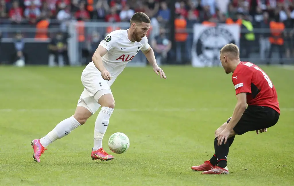 Matt Doherty points out what Antonio Conte has changed at Tottenham. (Photo by John Berry/Getty Images)