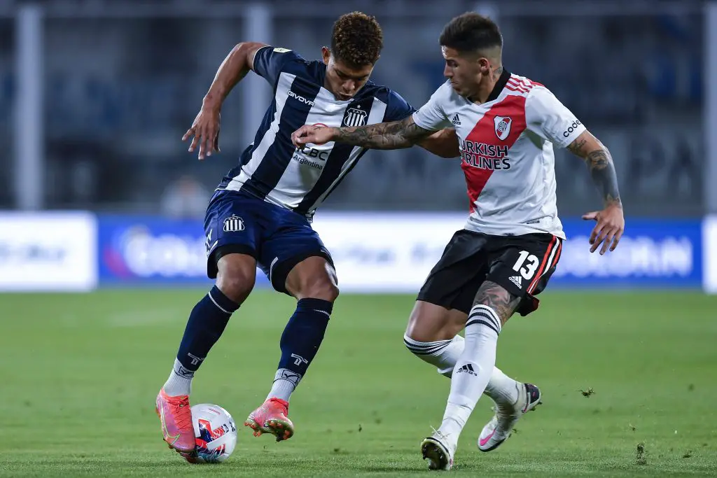 Transfer News: Tottenham Hotspur rival Arsenal for River Plate midfielder Enzo Fernandez.  (Photo by Hernan Cortez/Getty Images)