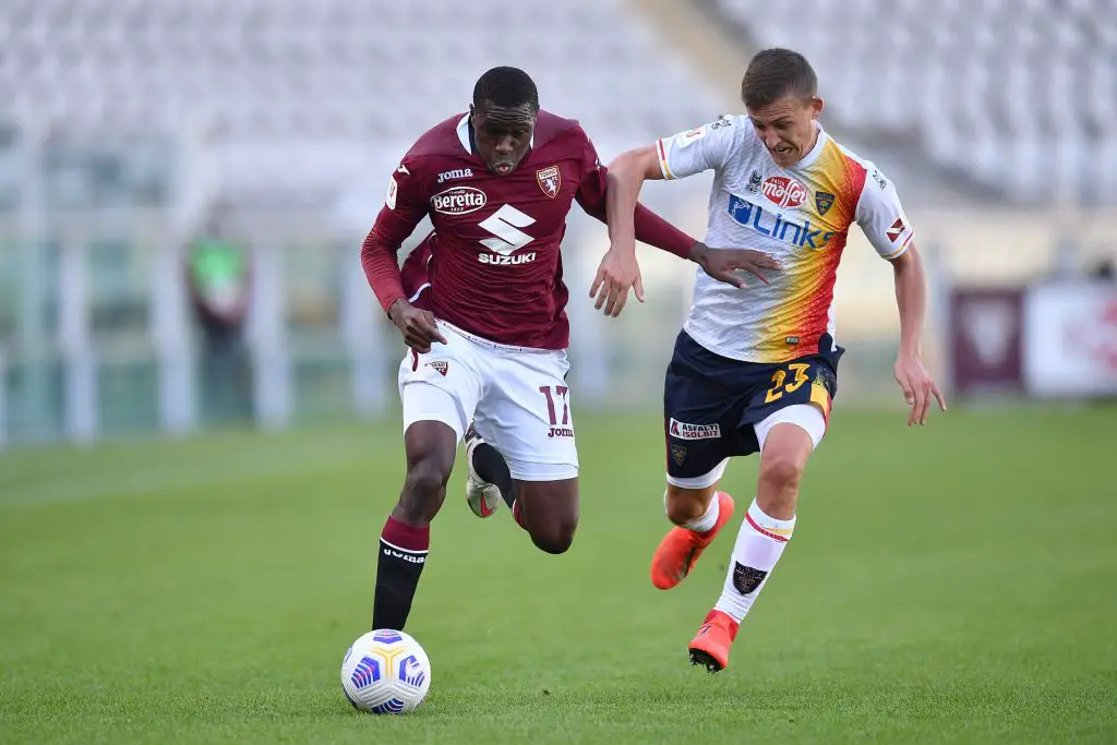 Tottenham Hotspur and Arsenal pursue Torino wing-back Wilfried Singo in the summer transfer window.  (Photo by Valerio Pennicino/Getty Images)