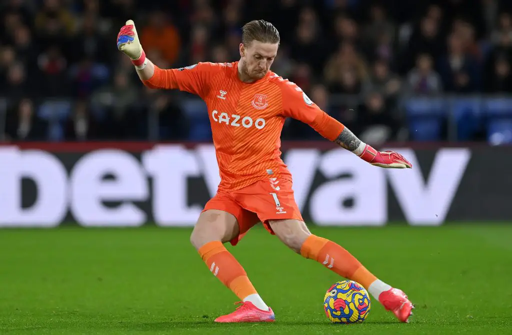 Tottenham Hotspur monitor Everton star Jordan Pickford ahead of summer transfer window.  (Photo by Justin Setterfield/Getty Images)